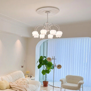 Lustra Lustre Floral Blanc Élégant