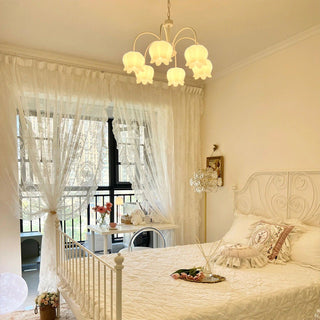 Lustra Lustre Floral Blanc Élégant