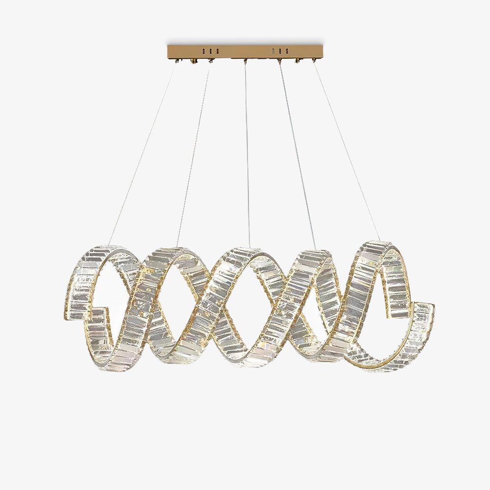 Dorista Lustre Courbé Cristal LED Luxueux