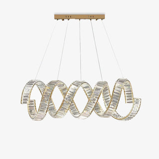 Lustra Lustre Courbé Cristal LED Luxueux
