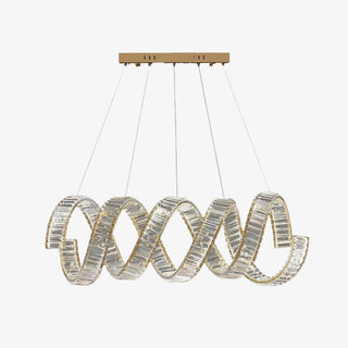 Lustra Lustre Courbé Cristal LED Luxueux