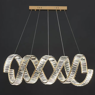 Lustra Lustre Courbé Cristal LED Luxueux
