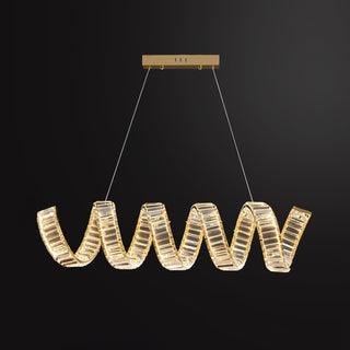 Lustra Lustre Courbé Cristal LED Luxueux