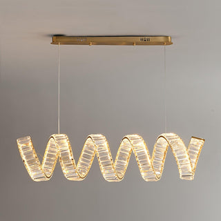 Lustra Lustre Courbé Cristal LED Luxueux