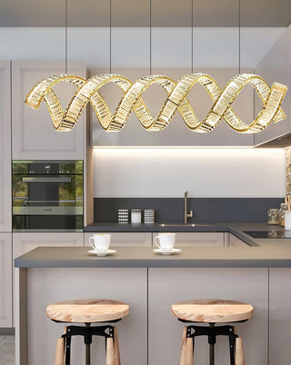 Lustra Lustre Courbé Cristal LED Luxueux