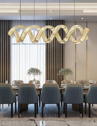 Lustra Lustre Courbé Cristal LED Luxueux