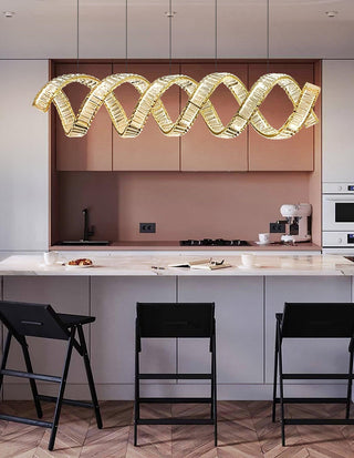 Lustra Lustre Courbé Cristal LED Luxueux