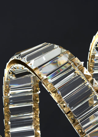Lustra Lustre Courbé Cristal LED Luxueux