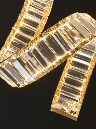 Lustra Lustre Courbé Cristal LED Luxueux