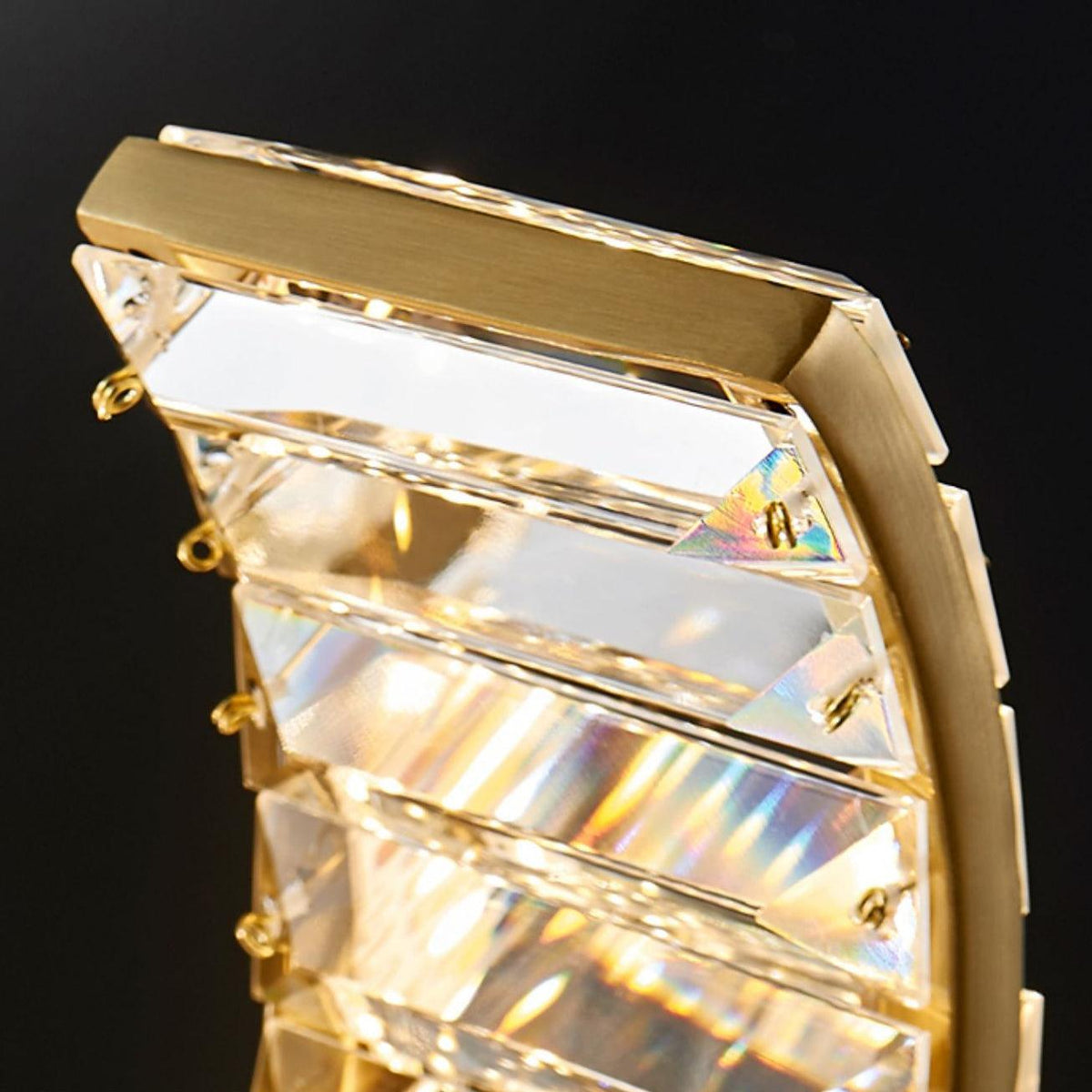 Dorista Lustre Courbé Cristal LED Luxueux