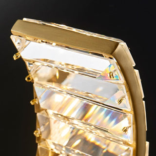Lustra Lustre Courbé Cristal LED Luxueux