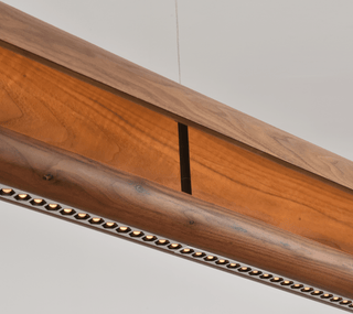 Curved Wood Linear Pendant Light-Neutral Decor
