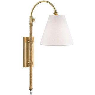 Elan Applique Murale Moderne Minimaliste En Laiton Et Tissu