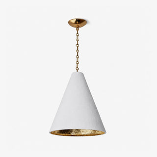 Cuspide Plaster Cone Pendant Light-Neutral Decor