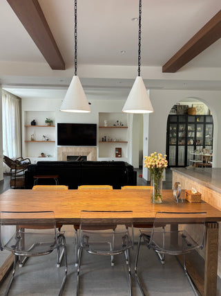 Cuspide Plaster Cone Pendant Light-Neutral Decor