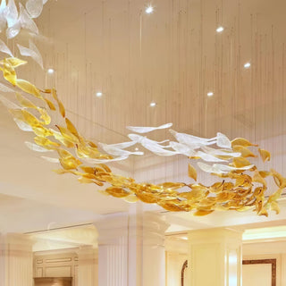 Vamararae Feuille Verre Cascade Lustre