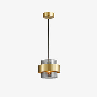 Solara Suspension en Laiton Cylindre Verre Contemporain