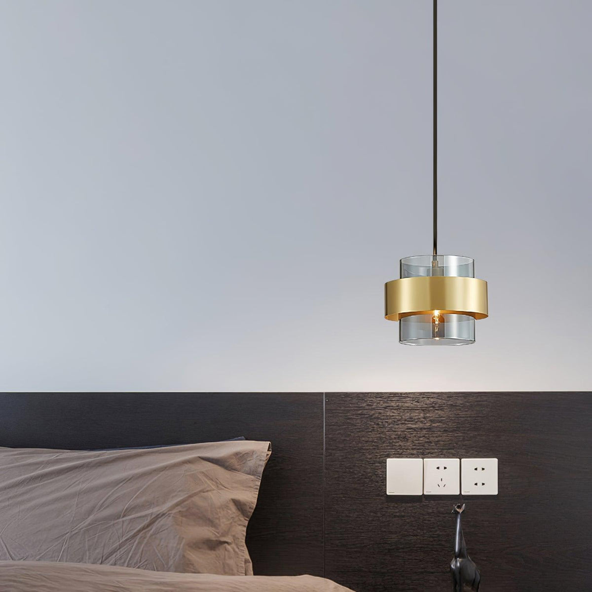 Kirivia Suspension en Laiton Cylindre Verre Contemporain