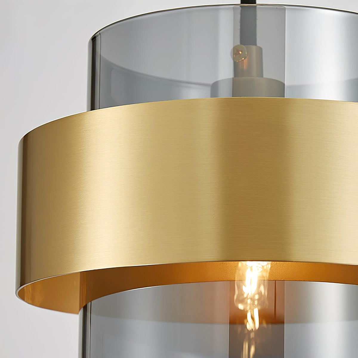 Kirivia Suspension en Laiton Cylindre Verre Contemporain