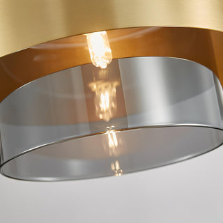 Solara Suspension en Laiton Cylindre Verre Contemporain