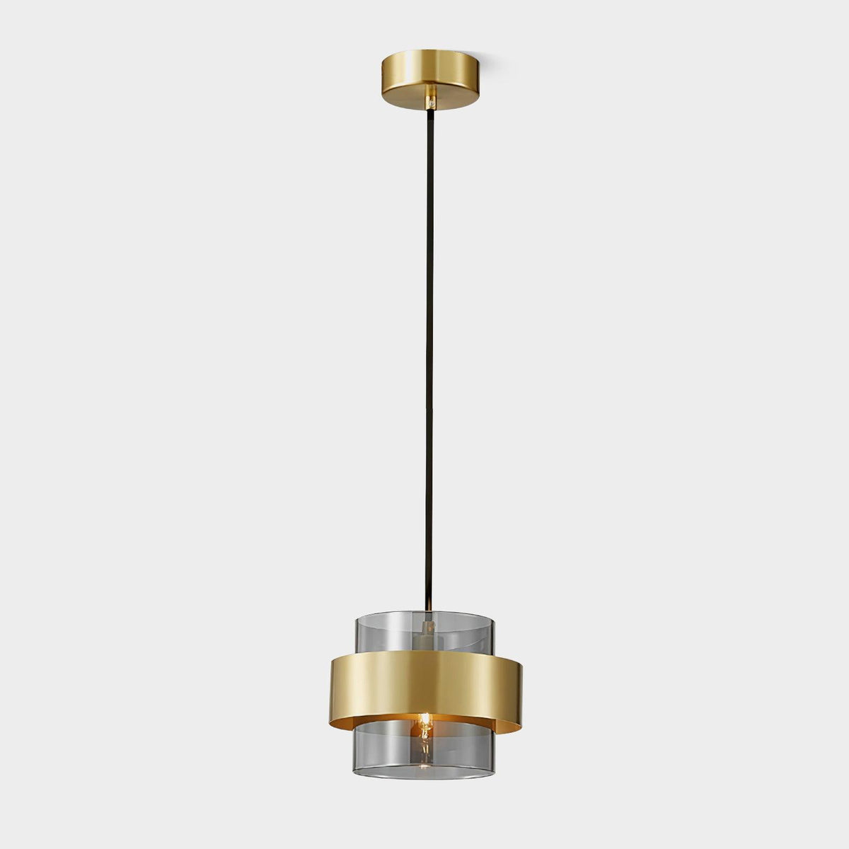 Kirivia Suspension en Laiton Cylindre Verre Contemporain