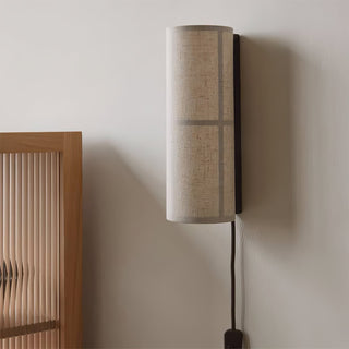Abeleisa Applique Murale Cylindrique en Tissu Nordic Art à Brancher