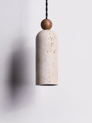 Cylinder Wood Bead Pendant Light-Neutral Decor