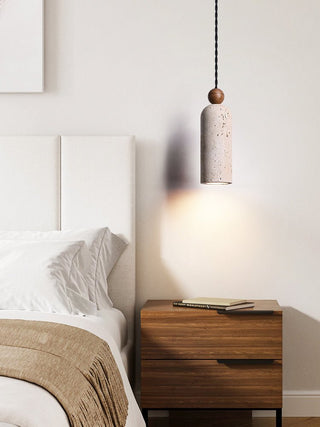 Cylinder Wood Bead Pendant Light-Neutral Decor