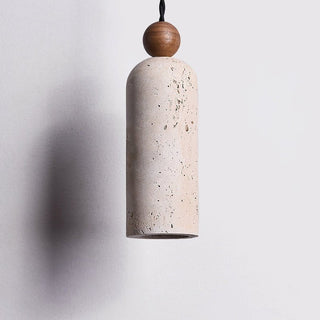 Cylinder Wood Bead Pendant Light-Neutral Decor