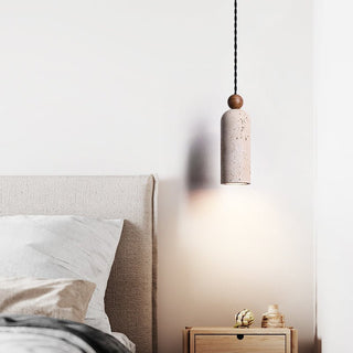 Cylinder Wood Bead Pendant Light-Neutral Decor