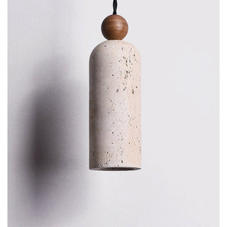 Cylinder Wood Bead Pendant Light-Neutral Decor