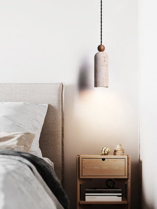 Cylinder Wood Bead Pendant Light-Neutral Decor
