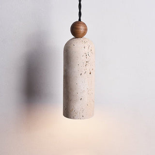 Cylinder Wood Bead Pendant Light-Neutral Decor