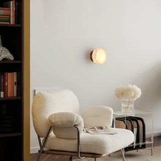 Glim Applique Murale Moderne Minimaliste En Laiton Et Albâtre