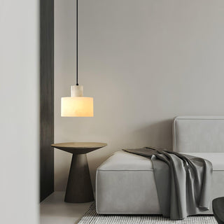 Alabaster Suspension Double Cylindrique-Luire