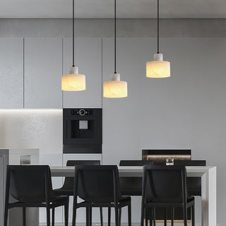 Alabaster Suspension Double Cylindrique-Luire