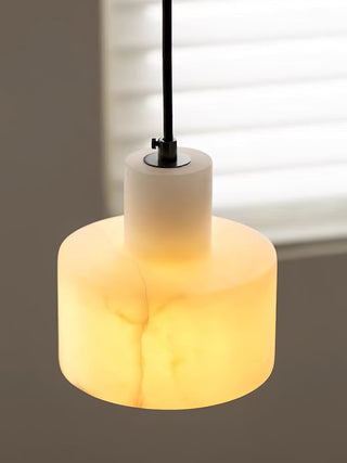 Alabaster Suspension Double Cylindrique-Luire
