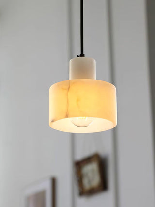 Alabaster Suspension Double Cylindrique-Luire