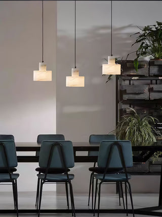 Alabaster Suspension Double Cylindrique-Luire
