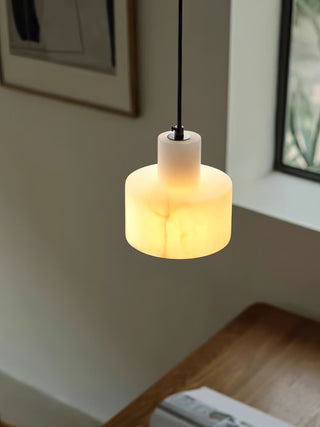 Alabaster Suspension Double Cylindrique-Luire
