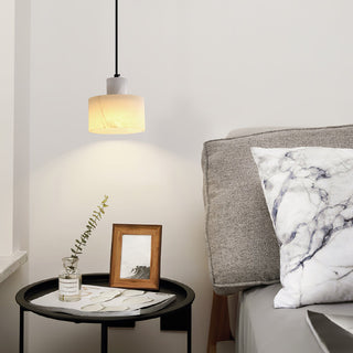 Alabaster Suspension Double Cylindrique-Luire