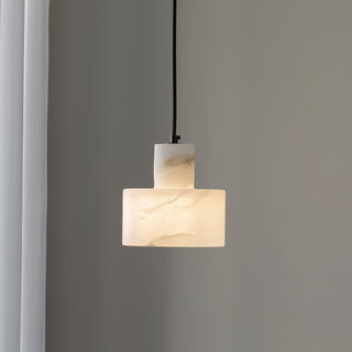 Alabaster Suspension Double Cylindrique-Luire