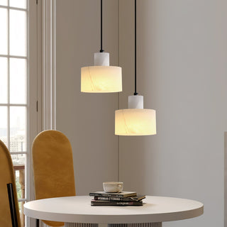 Alabaster Suspension Double Cylindrique-Luire