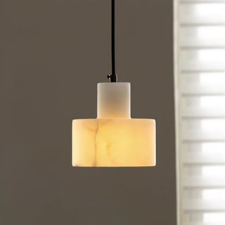 Alabaster Suspension Double Cylindrique-Luire