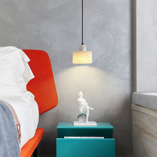 Alabaster Suspension Double Cylindrique-Luire
