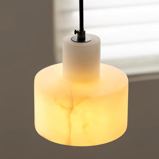 Alabaster Suspension Double Cylindrique-Luire