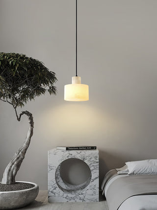 Alabaster Suspension Double Cylindrique-Luire
