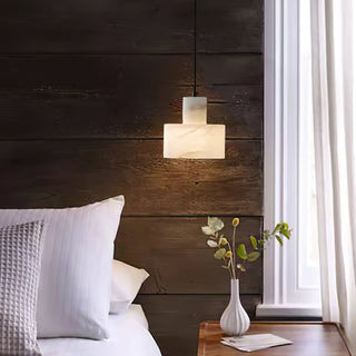 Alabaster Suspension Double Cylindrique-Luire