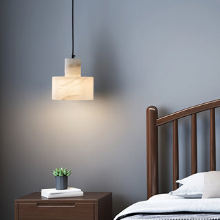 Alabaster Suspension Double Cylindrique-Luire
