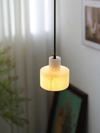 Alabaster Suspension Double Cylindrique-Luire